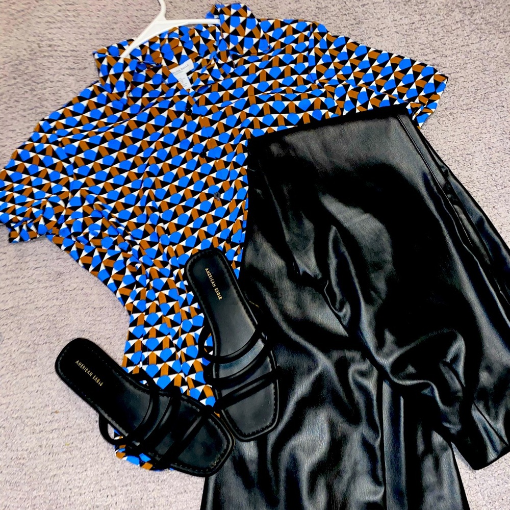 Geometric Print Top